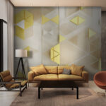 Fotobehang Geometrische vormen in zachte tinten