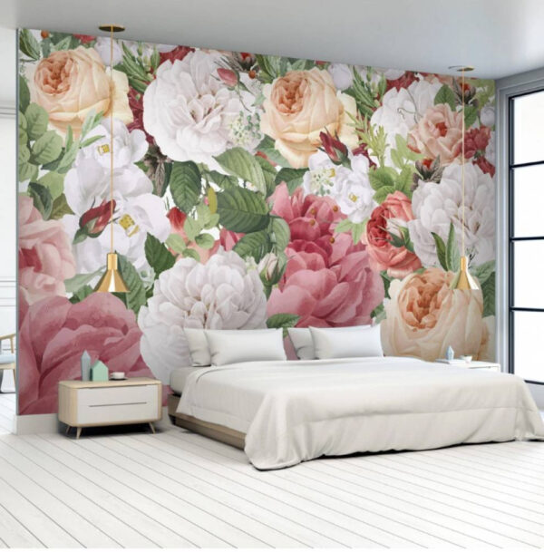 Levendige bloemen in harmonieuze kleuren Fotobehang Levendige bloemen in harmonieuze kleuren