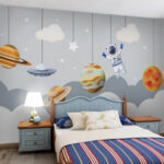 Fotobehang Planeet met ringen eromheen
