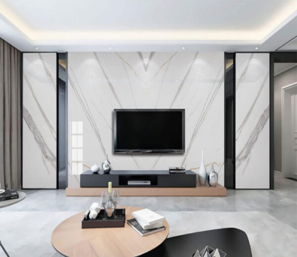 Elegant marmeren ontwerp met subtiele lijnen Fotobehang Elegant marmeren ontwerp met subtiele lijnen