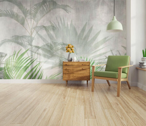 Schaduw van een palmboom Fotobehang Schaduw van een palmboom