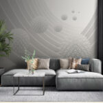 Fotobehang Witte bollen in een witte kamer