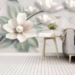 Fotobehang Delicate bloemen met zachte tinten.