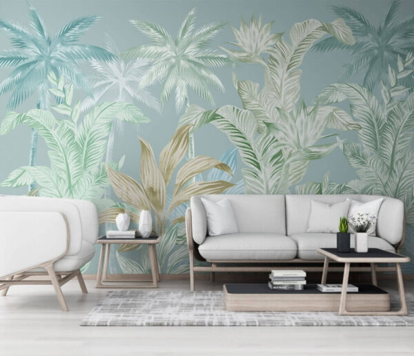 Behang met palmbomen Fotobehang Behang met palmbomen