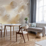 Fotobehang Witte bol met gaten