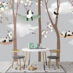 Fotobehang Cartoon van een panda