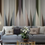 Fotobehang Abstract patroon met metallic tinten.