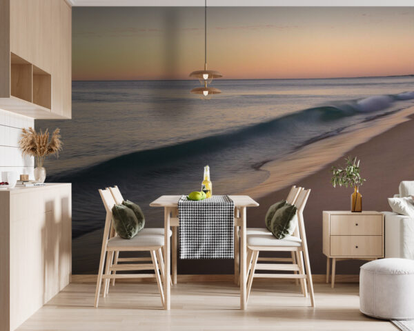 Golf op een strand Fotobehang Golf op een strand