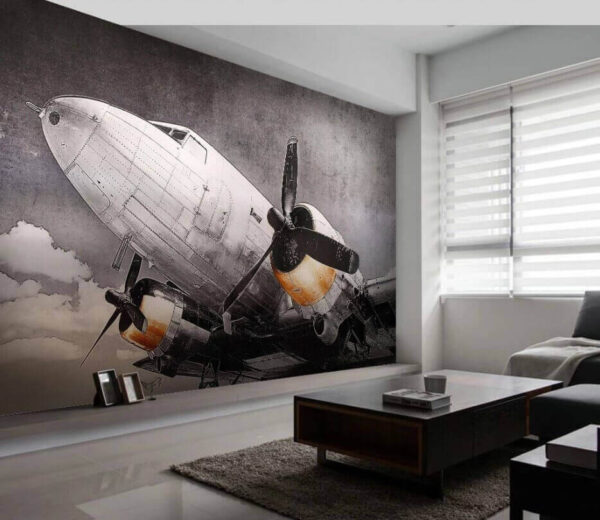 Vliegtuig met propellers Fotobehang Vliegtuig met propellers