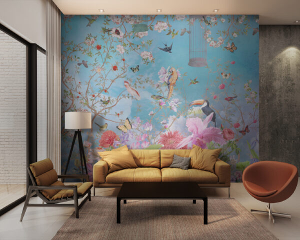 Fotobehang Vliegende vogel in de lucht