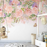 Fotobehang Delicate bloesems in zachte tinten