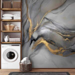 Fotobehang Rivieren van glinsterende metallic tinten