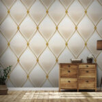 Fotobehang Elegante stoftextuur met ruitpatroon