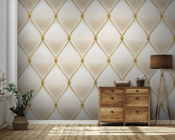 Elegante stoftextuur met ruitpatroon Fotobehang Elegante stoftextuur met ruitpatroon