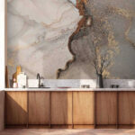 Fotobehang Abstracte kunst met gestructureerde patronen