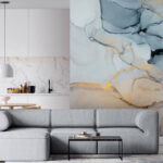Fotobehang Abstracte wervelingen van zachte kleuren