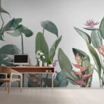 Fotobehang Weelderig gebladerteontwerp voor natuurliefhebbers