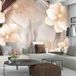 Fotobehang Wall murals Delicate blossoms in soft hues