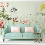 Fotobehang Elegante bloemsymfonie in bloei