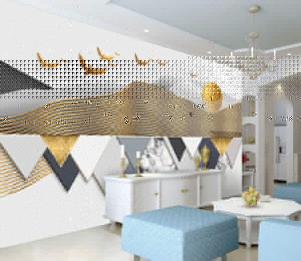 Behang met vliegende vogels Fotobehang Behang met vliegende vogels