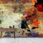 Fotobehang Levendige abstracte texturen in beweging.