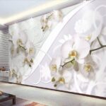 Fotobehang Delicate orchideeën op een zachte achtergrond