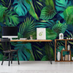 Fotobehang Levendig gebladerte in de jungle in harmonie