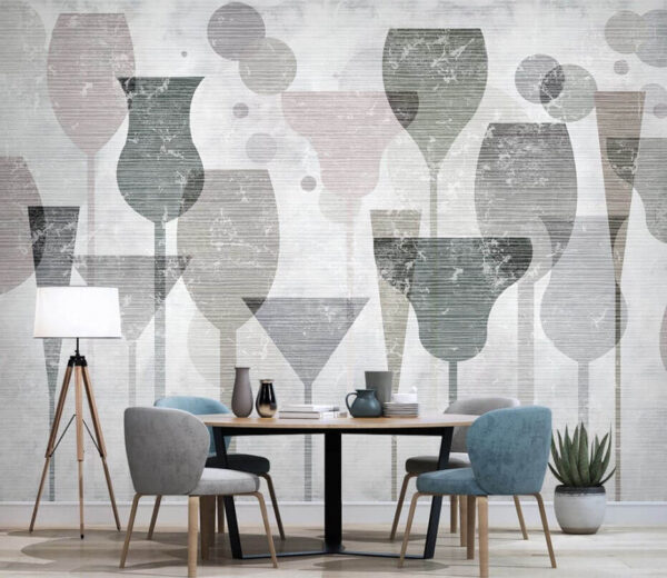 Elegant abstract glaspatroon Fotobehang Elegant abstract glaspatroon