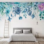 Fotobehang Aquarel van bloemen