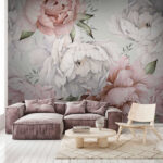 Fotobehang Delicaat ontwerp met vintage bloemenpatroon.