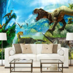 Fotobehang Dinosaurus met scherpe tanden