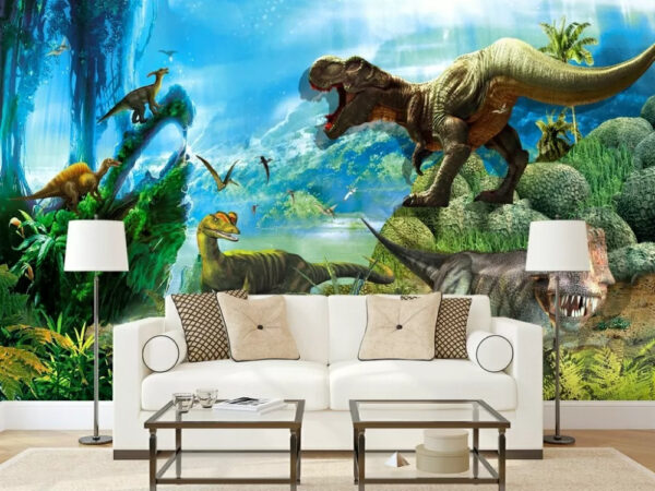 Dinosaurus met scherpe tanden Fotobehang Dinosaurus met scherpe tanden