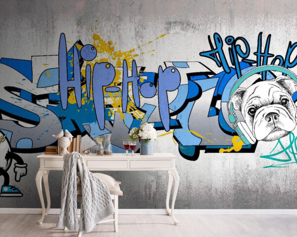 Graffiti op een muur Fotobehang Graffiti op een muur