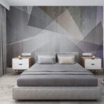 Fotobehang Geometrisch abstract in neutrale tinten.