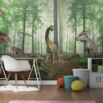 Fotobehang Dinosaurus in het bos