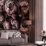 Fotobehang Groep bloemen met knoppen