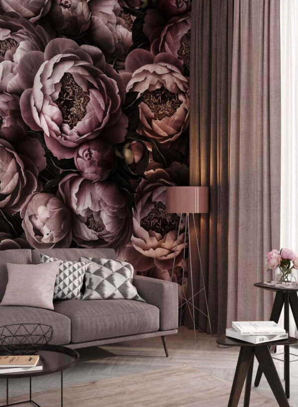Groep bloemen met knoppen Fotobehang Groep bloemen met knoppen