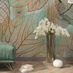 Fotobehang Delicate patronen van het ontwerp van de natuur’s