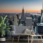 Fotobehang Stads skyline met hoge gebouwen