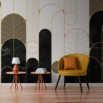 Fotobehang Geometrisch Art Deco-patroonontwerp