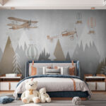 Fotobehang Witte sneeuwvlok op grijze achtergrond