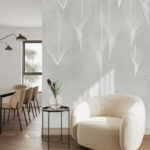 Fotobehang Elegant geometrisch ontwerp op zachte achtergrond