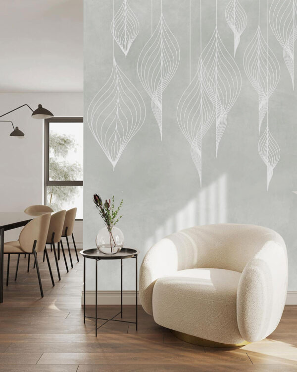 Elegant geometrisch ontwerp op zachte achtergrond Fotobehang Elegant geometrisch ontwerp op zachte achtergrond