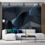Fotobehang Geometrisch patroon met donkere schaduwen