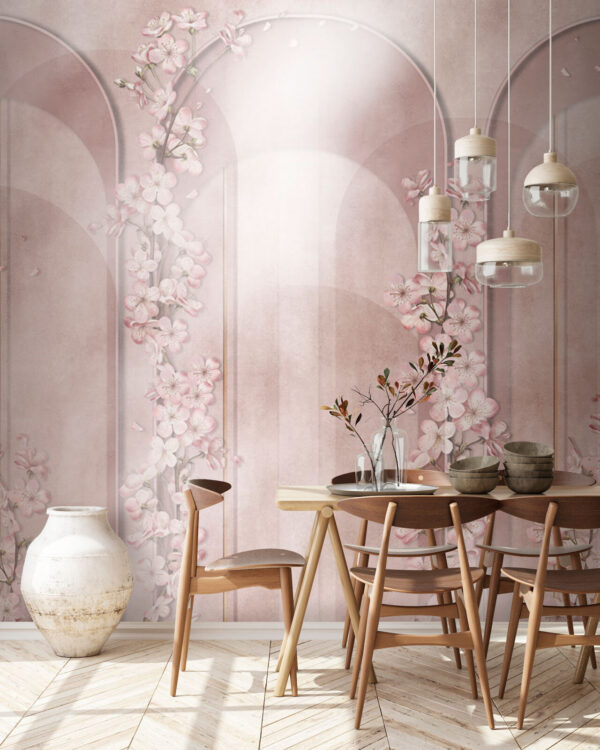 Behang met bloemen Fotobehang Behang met bloemen
