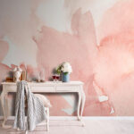 Fotobehang Zachte pastel aquarel abstracte textuur.