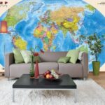 Fotobehang Kaart van de wereld