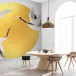 Fotobehang Vliegende vogel in de lucht