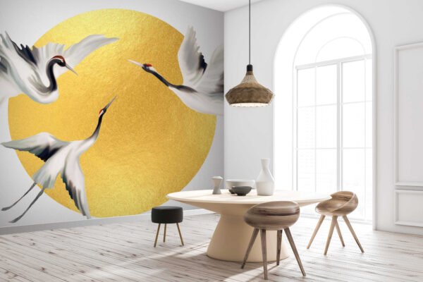 Vliegende vogel in de lucht Fotobehang Vliegende vogel in de lucht
