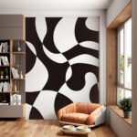 Fotobehang Zwart-wit patroon